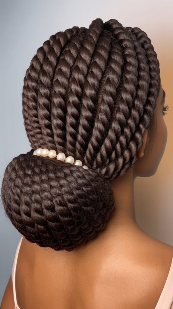  Passion Twists Low Bun