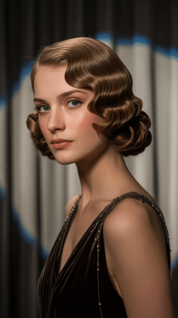 33 Vintage 1930s Updo Hairstyles for Special Occasions 2 Marcel Wave Chignon