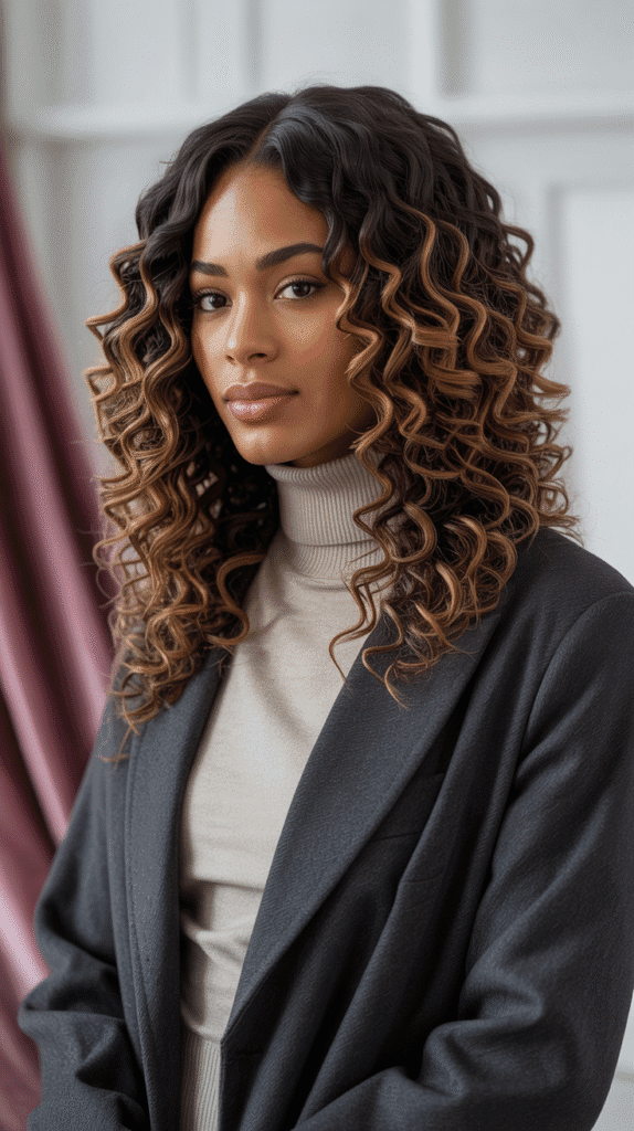 25 Stunning Winter Weave Hairstyles for Black Women That Slay All Season 14 Ombre Deep Wave Weave