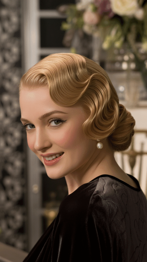 33 Vintage 1930s Updo Hairstyles for Special Occasions 5 Victory Roll Variation