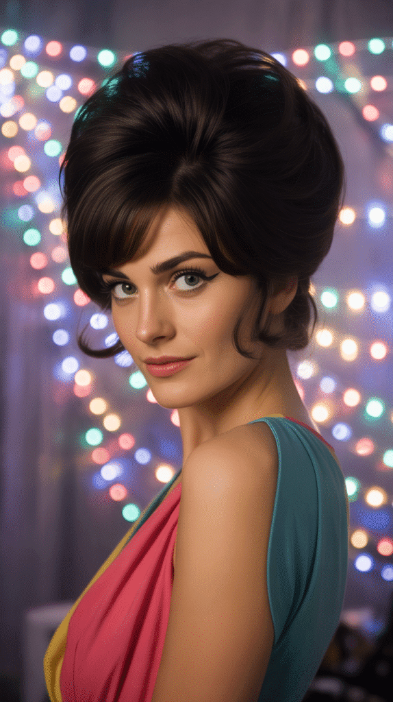 33 Elegant Christmas Party Updo Hairstyles for a Glam Look 10 Voluminous Beehive Updo