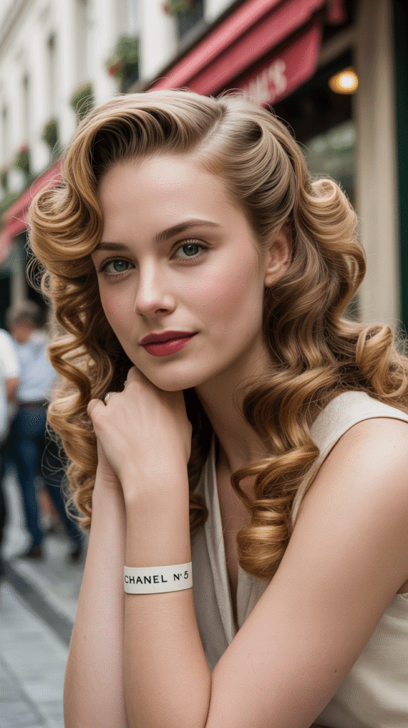 33 Trendy French Hairstyles for Curly Hair That Embrace Natural Beauty 22 Curly Victory Rolls