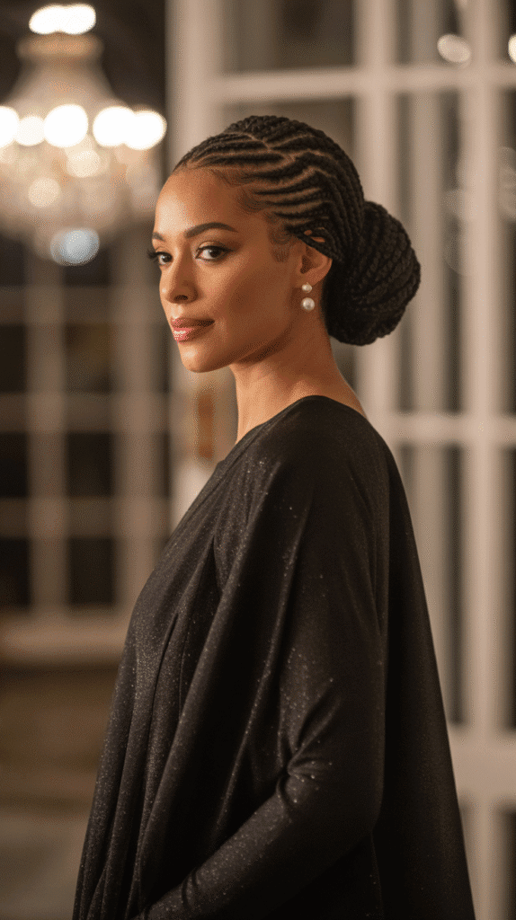 28 Protective Winter Hairstyles for Black Women with 4C Hair 11 Flat Twist Updo