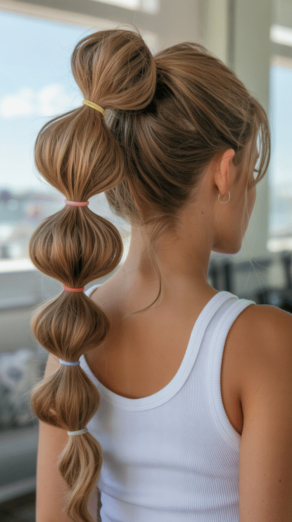 28 Enchanting Whimsical Hairstyles for Long Hair Perfect for Any Occasion 6  Bubble Ponytail Magic