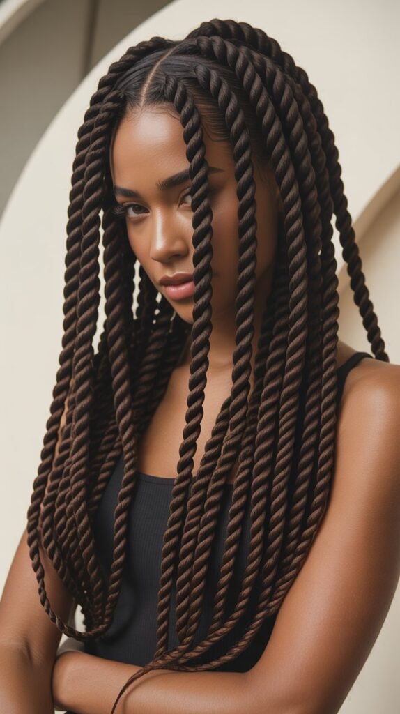  Senegalese Twists for Rope-Like Texture