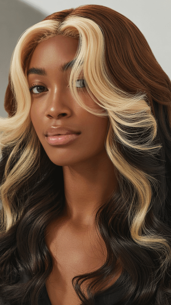 30 Gorgeous Blonde Wig Hairstyles for Black Women You Need to Try 23 Blonde Money Piece With Dark Base