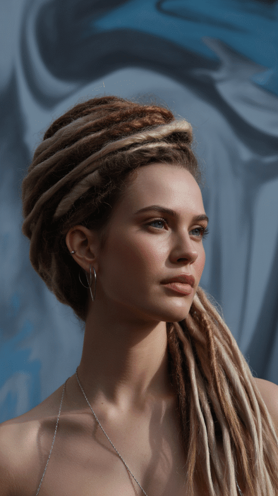 33 Latest Dreadlock Styles for Long Hair That Turn Heads 30 Asymmetrical Updo with Hanging Section