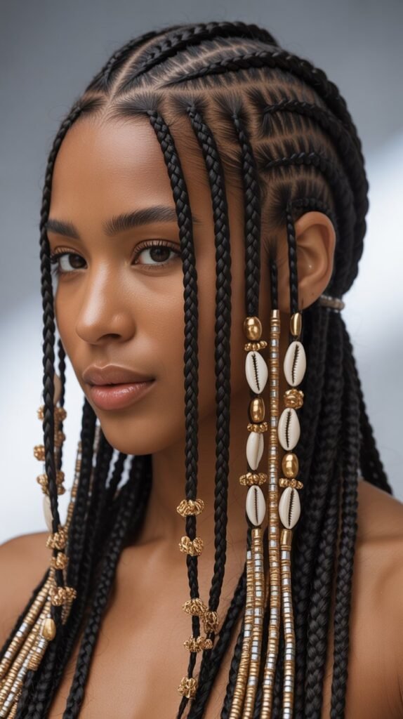  Fulani Braids with Beaded Accessories