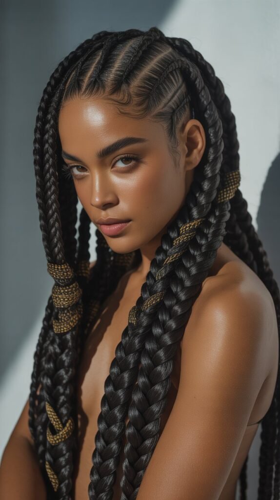 Ghana Braids for Thick, Bold Statements