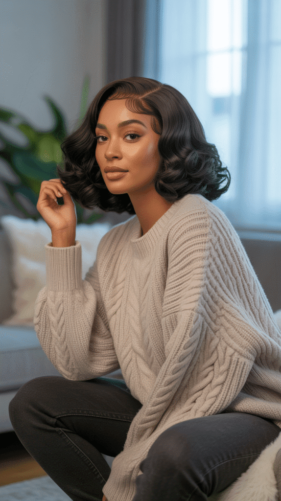 25 Stunning Winter Weave Hairstyles for Black Women That Slay All Season 24 U-Part Wig Weave