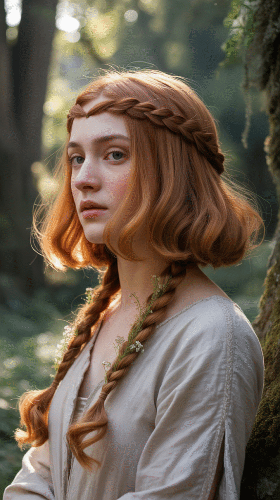 33 Chic Medieval Hairstyles for Short-Haired Princesses 32 The Crown Braid Illusion