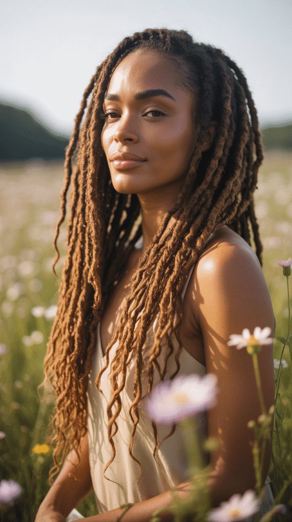 37 Gorgeous Long Dreadlock Styles for Black Women Full of Elegance 27 Long Caramel Locs