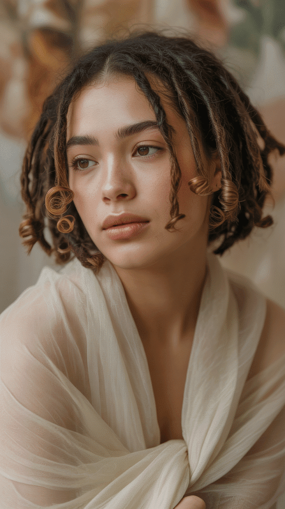 27 Latest Short Dreadlock Styles That Are Easy and Stylish 12 Short Locs with Barrel Curls