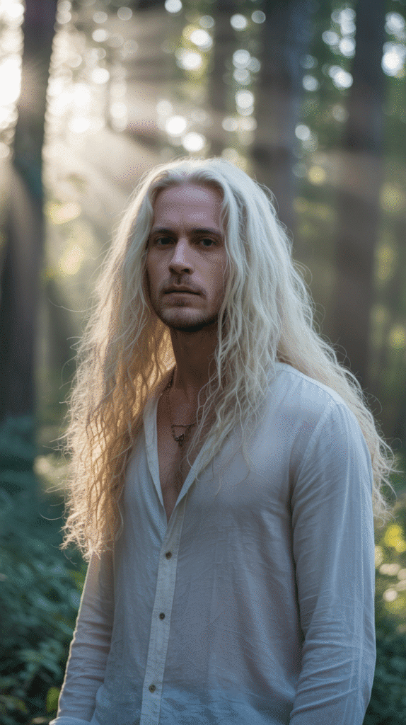 28 Stylish Elf Hairstyles for Men That Look Bold and Mystical 1 Classic Long Flowing Elf Hair