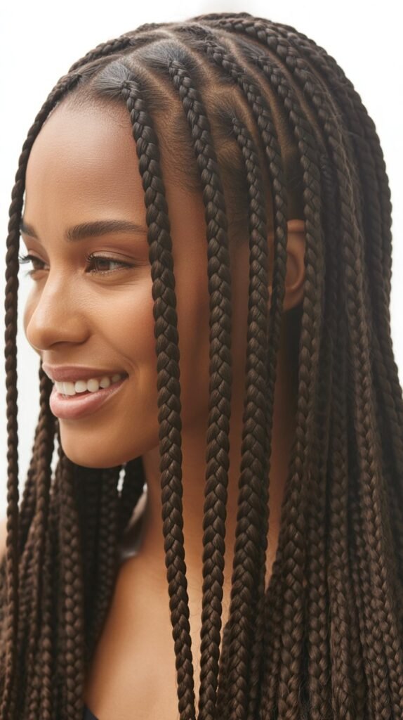 Straight-Back Knotless Braids