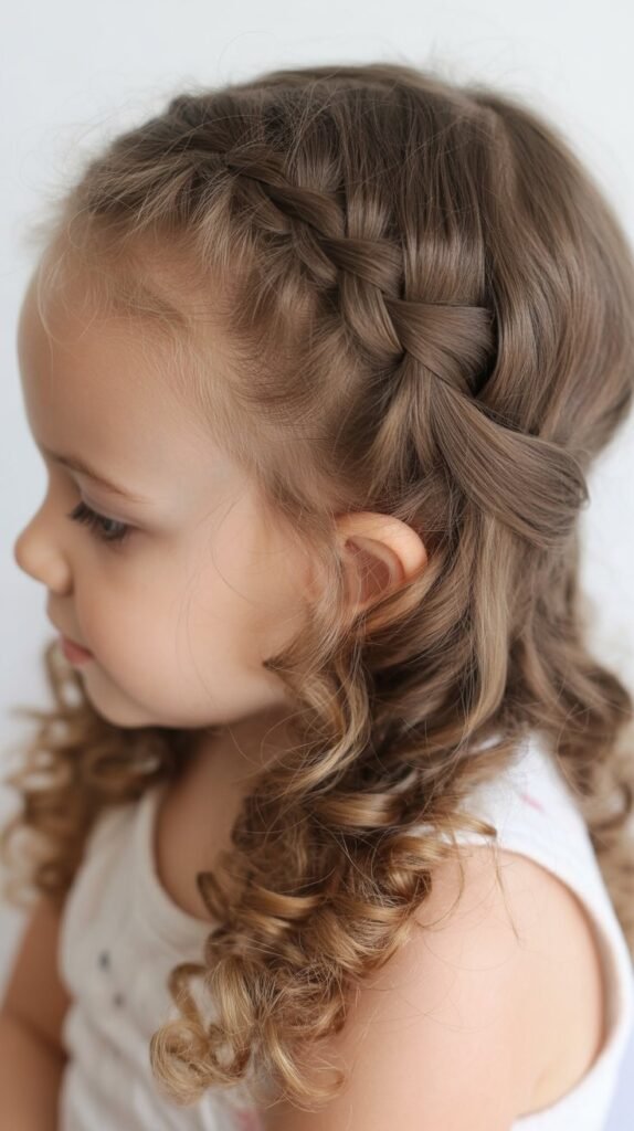 Side Dutch Braid with Loose Curls