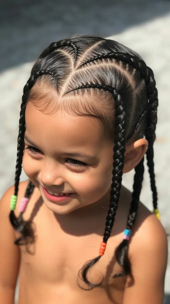  Zig-Zag Part with Braids