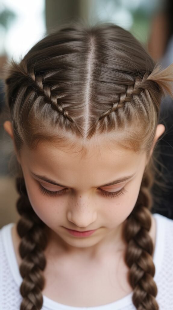 Zigzag Part with Braids