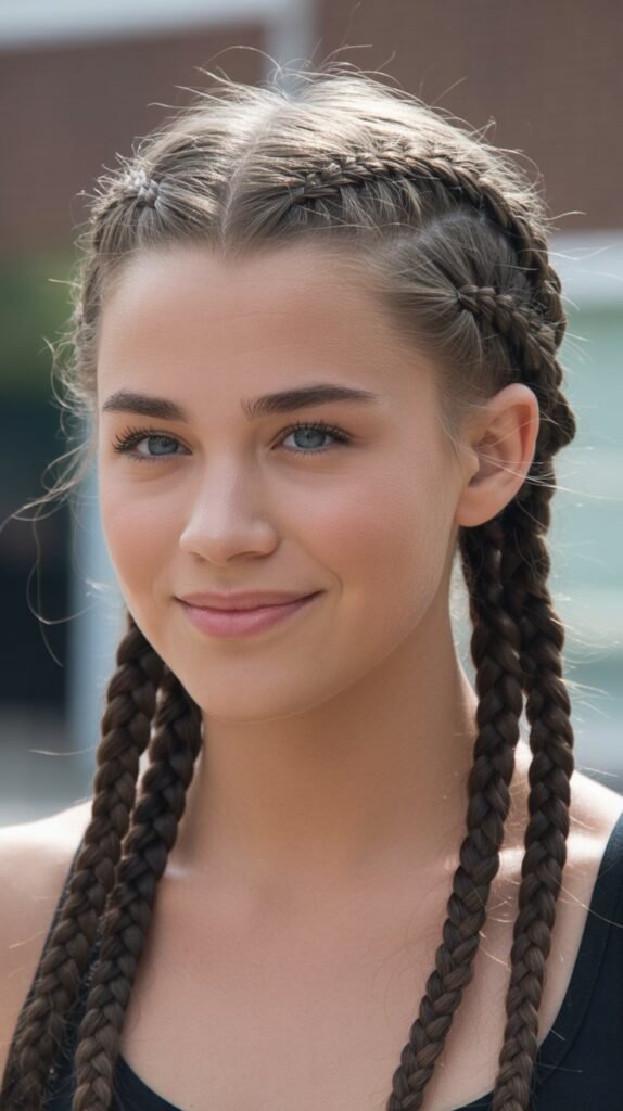 Double Dutch Braids (Boxer Braids)