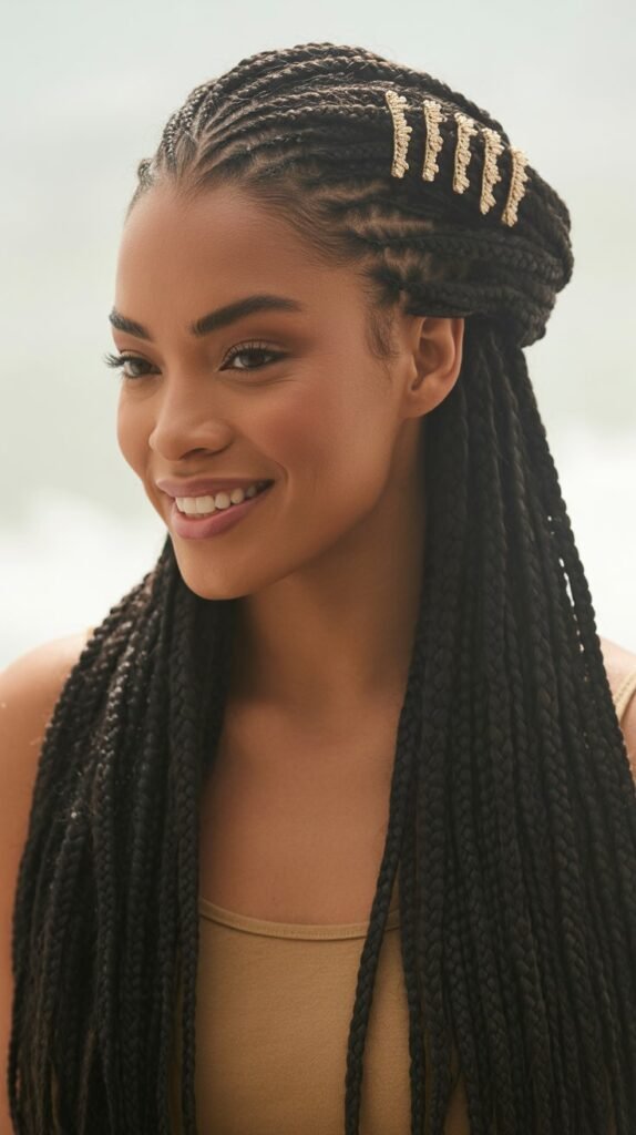 Half-Up Half-Down Braids