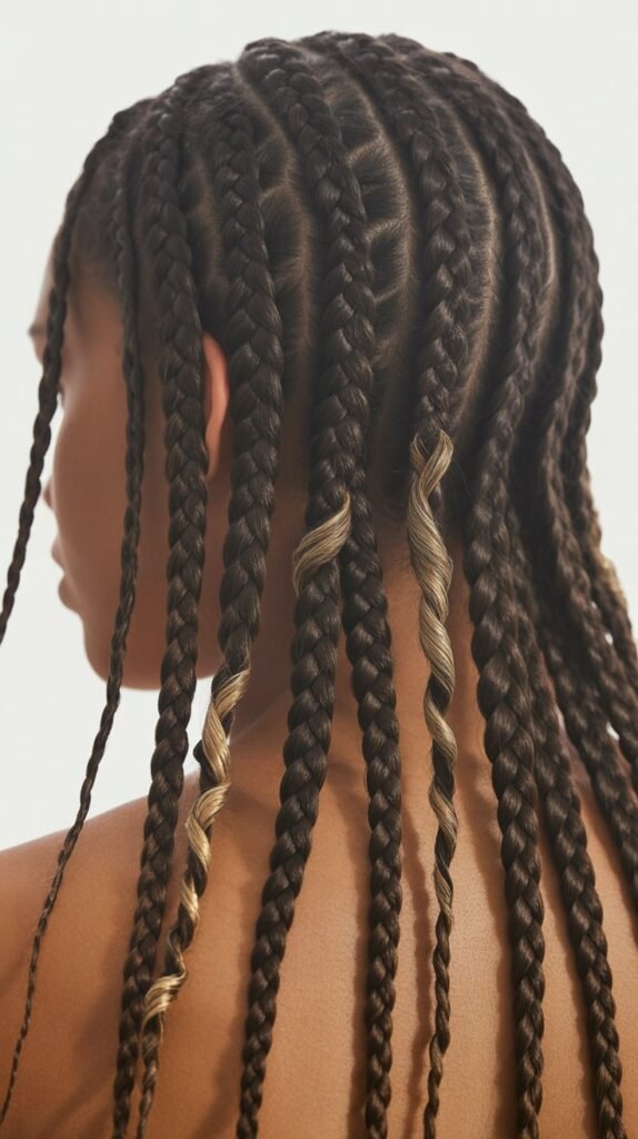 Straight-Back Braids with Twisted Sections
