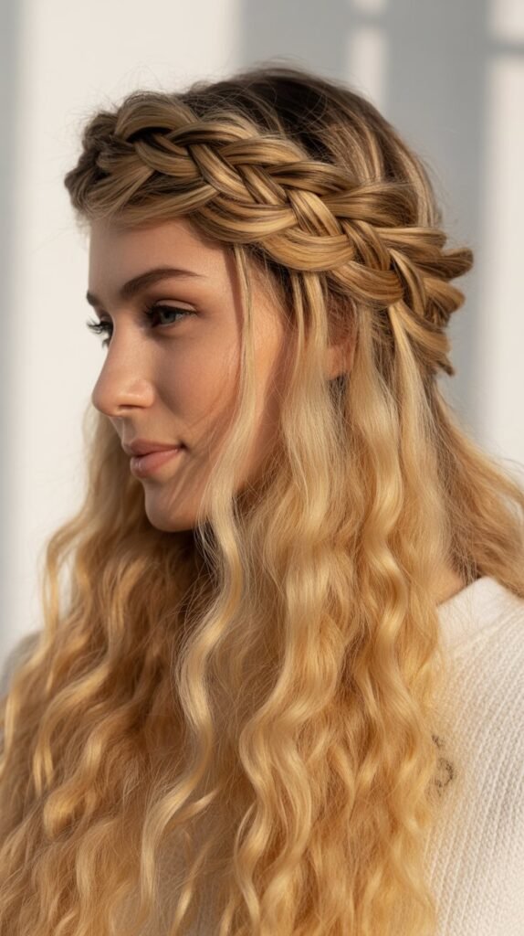 Crown Braid with Extensions