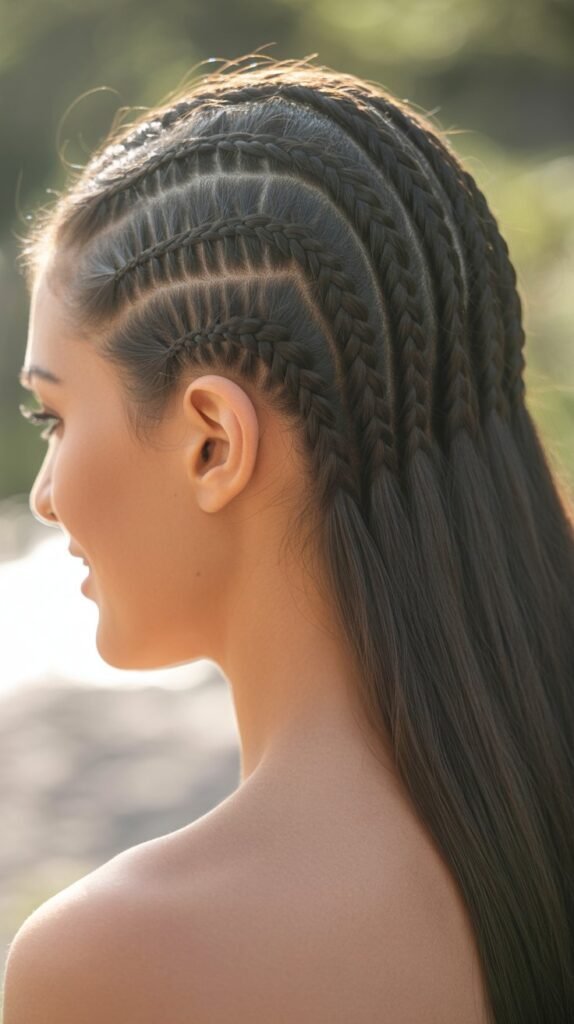 Stylish Straight-Back Braided Hairstyles