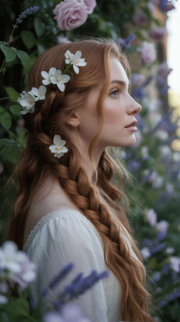 30 Fairytale-Inspired Medieval Hairstyles for Princesses 2 Cascading Waterfall Braid