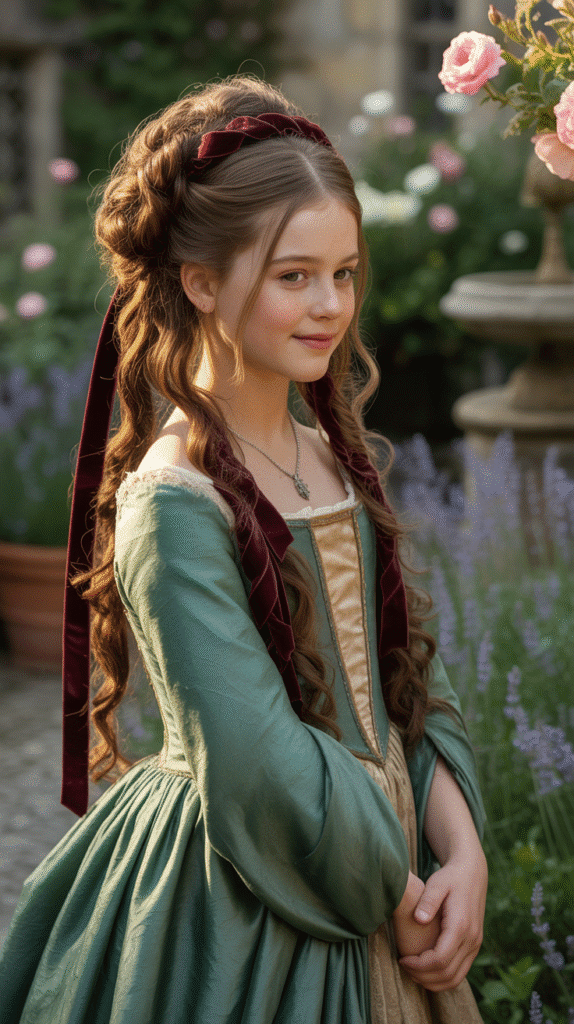 27 Elegant Medieval Updo Hairstyles for Princesses 7 The Wrapped Ribbon Twist