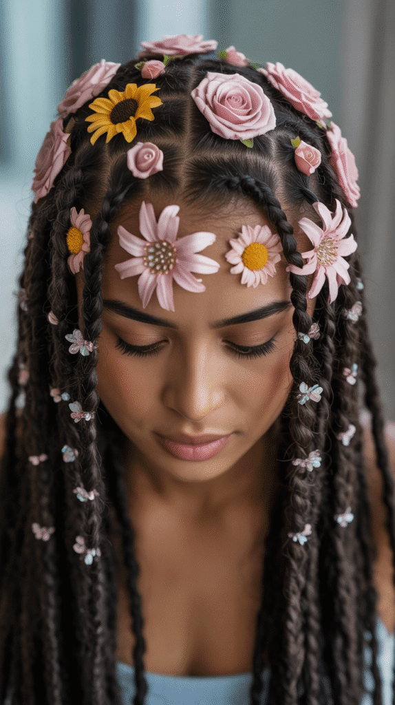 33 Latest Dreadlock Styles 2025 That Are Setting Trends 30 Loc Petals/Loc Flowers