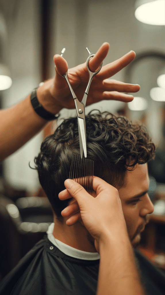 How to Cut Men's Curly Hair at Home – Barber Tips 7 Blending and Texturizing Techniques