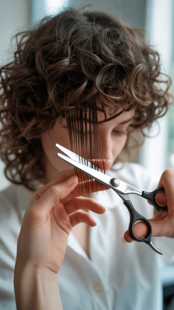 DIY Curly Hair Haircuts You Can Try at Home 8 Removing Bulk Without Losing Length