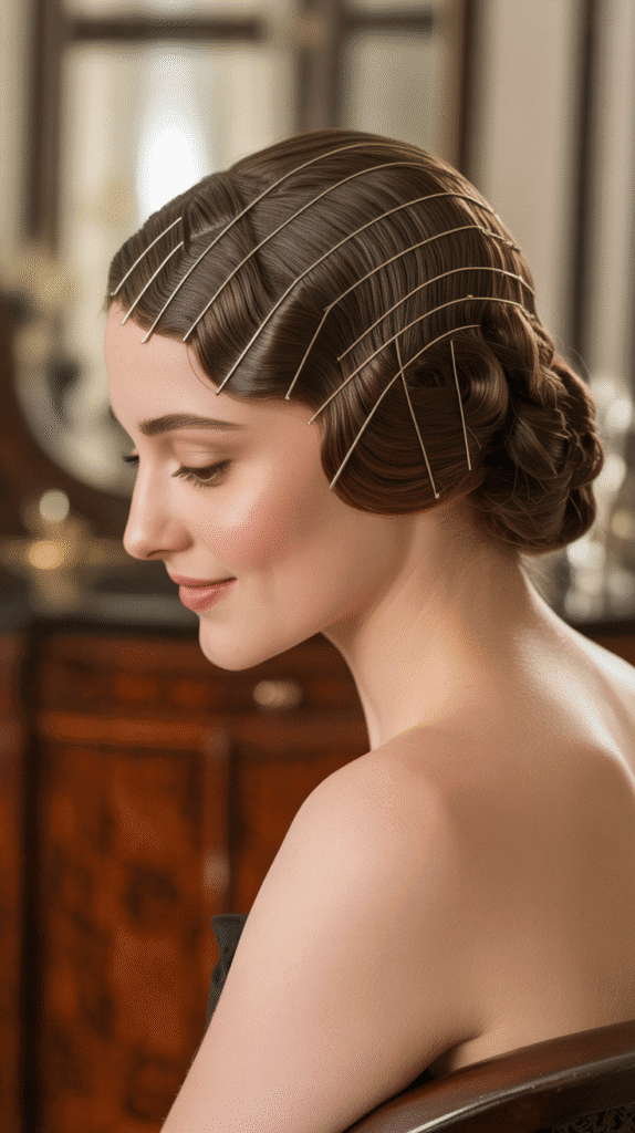 33 Vintage 1930s Updo Hairstyles for Special Occasions 26 Criss-Cross Pin Pattern
