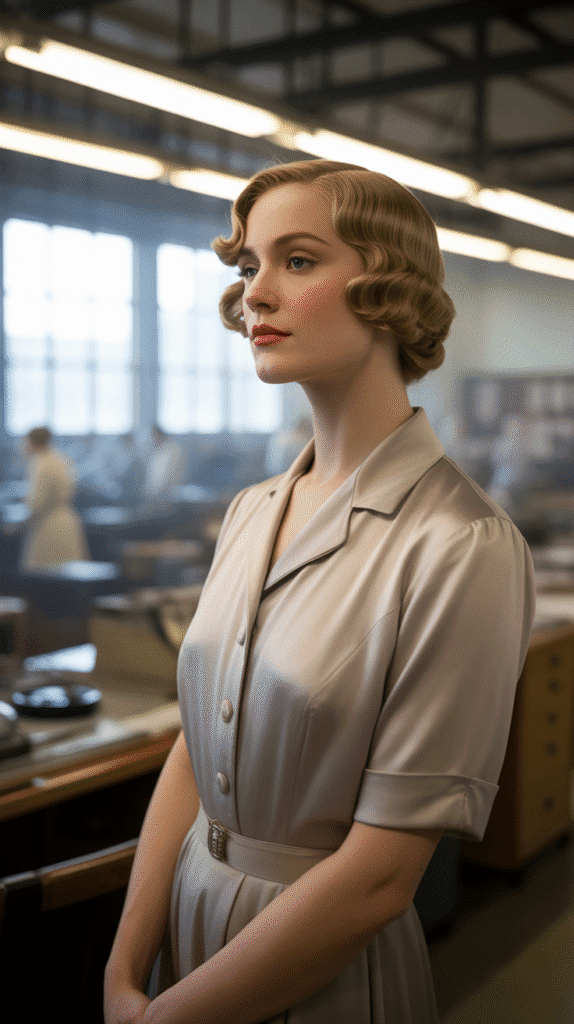 30 Effortless 1930s Hairstyle Ideas for Inspiration 12 Waves with Snood