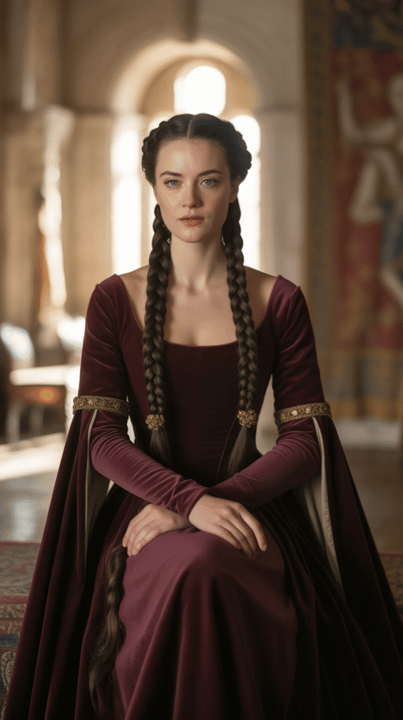 33 Step-by-Step Medieval Hairstyles for Princesses 3 The Double Braided Bun
