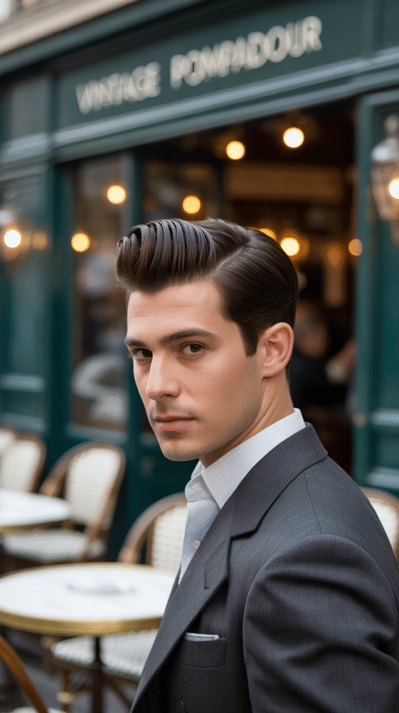 30 Classic French Hairstyles for Men That Never Go Out of Style 21 Vintage Pompadour