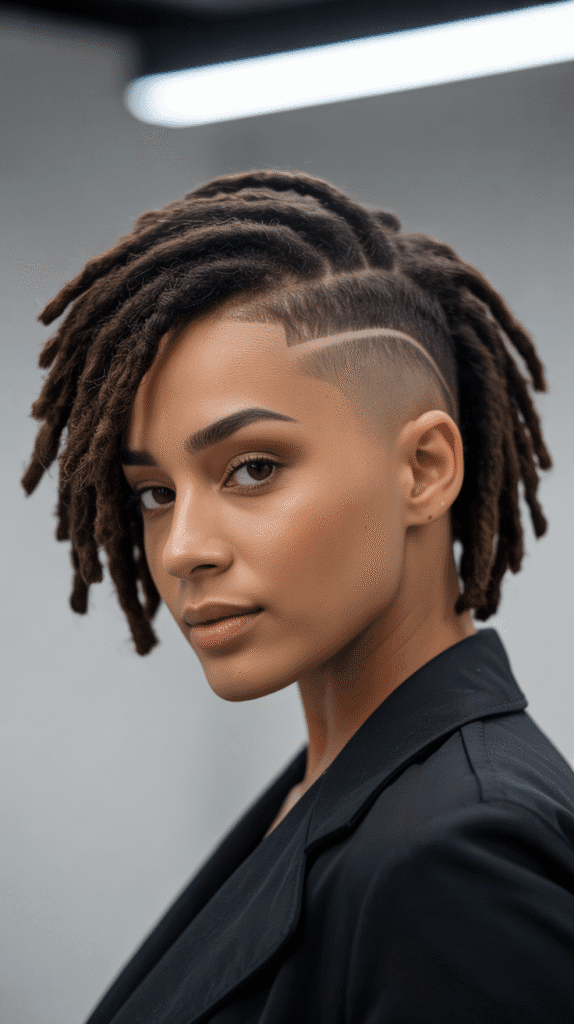 27 Latest Short Dreadlock Styles That Are Easy and Stylish 24 Short Locs with Temple Fade