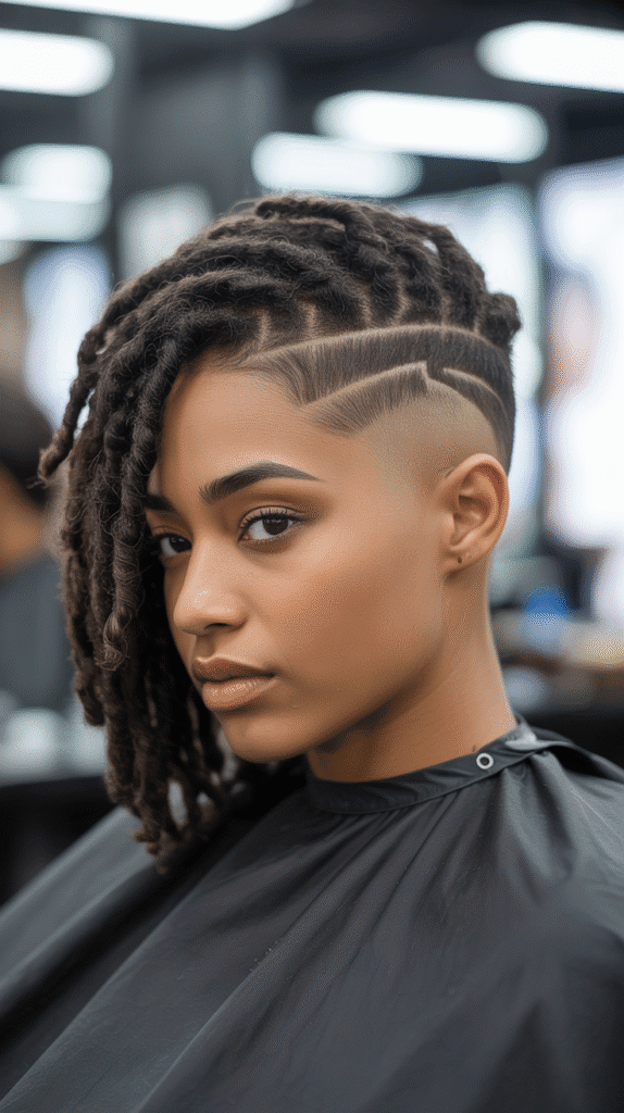 30 Stylish Dreadlock Styles for Short Hair That Look Fresh 9 Temple Fade with Short Locs