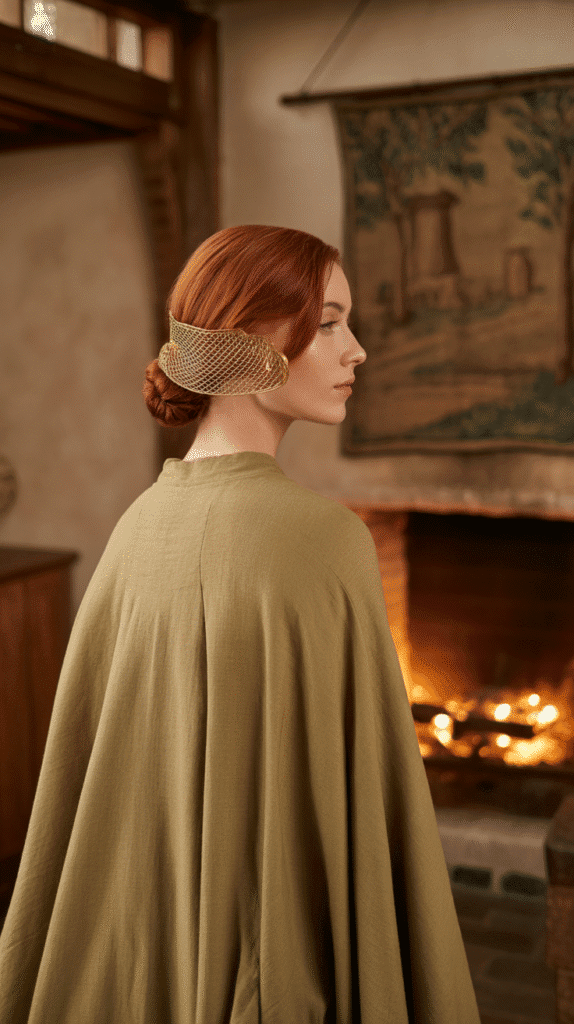27 Elegant Medieval Updo Hairstyles for Princesses 13 The Netted Coif Style