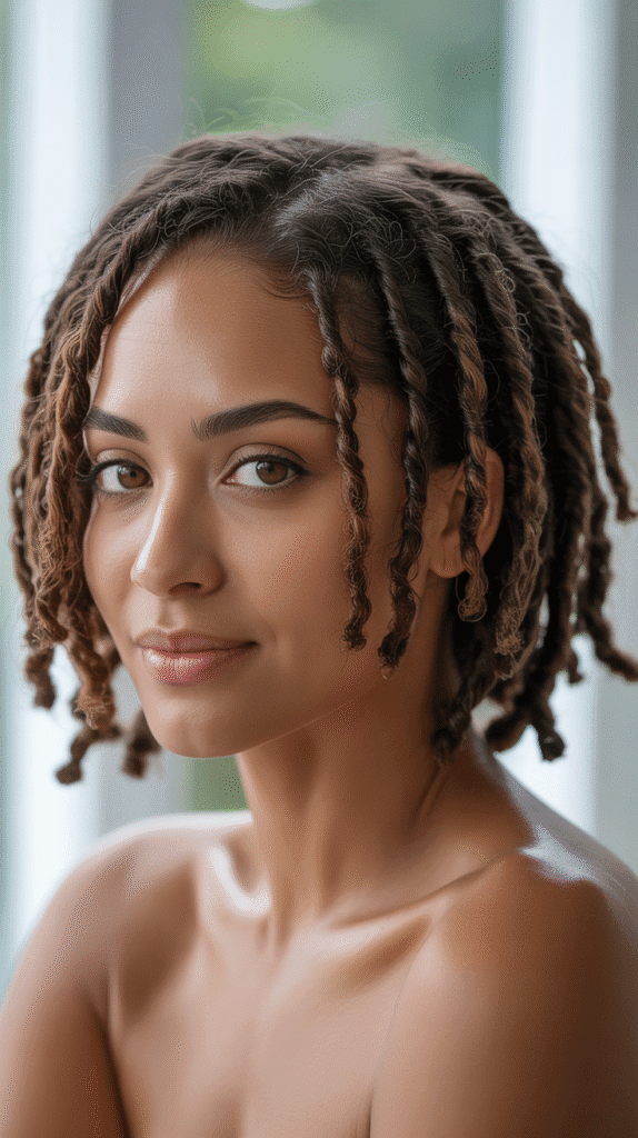 30 Latest Dreadlock Styles for Short Hair That Look Fresh 14 Sponge Method Short Locs