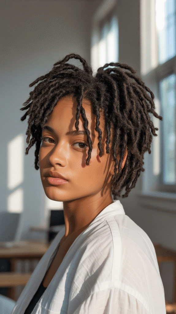30 Latest Dreadlock Styles for Short Hair That Look Fresh 10 Barrel Twist Short Locs