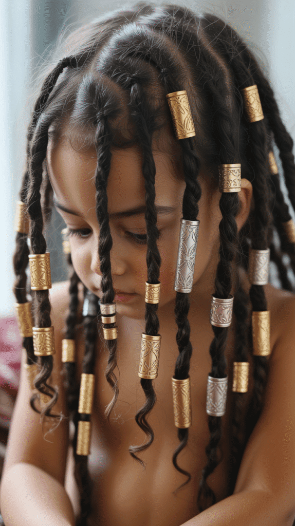30 Latest Dreadlock Styles for Kids That Are Adorable 19 Loc Accessories with Metal Cuffs