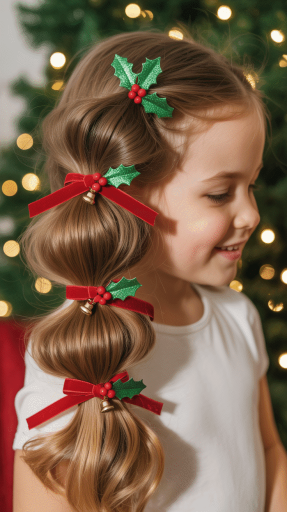 30 Cute Christmas Hairstyles for Girls Perfect for Holiday Parties 28  Triple Twisted Ponytail