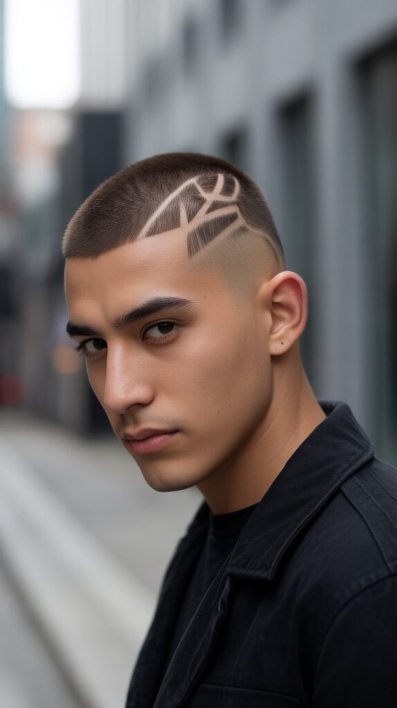 30 Latest French Hairstyles for Men That Exude Style 14 French Buzz Cut with Design