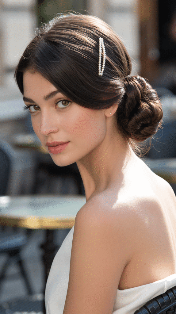 30 Elegant French Hairstyles for Long Hair That Turn Heads 26 The Elegant Side Chignon