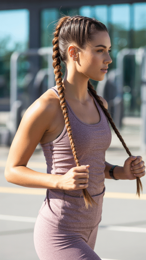 37 Easy Hairstyles to Keep Hair Out of Your Face 14 Rope Braid Ponytail