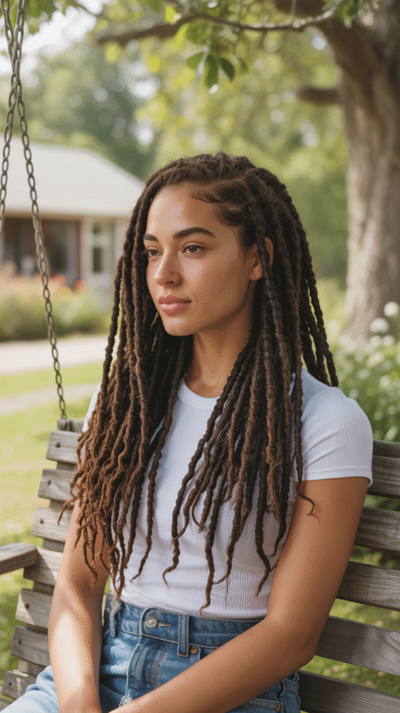 37 Elegant Dreadlock Styles for Women That Inspire Confidence 18 Faux Locs