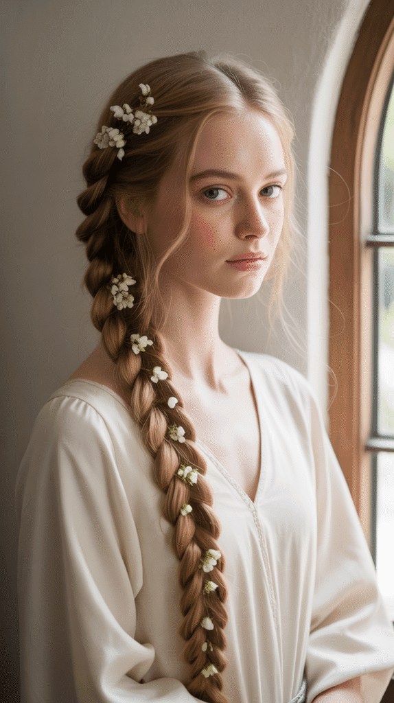 27 Beautiful Medieval Braided Hairstyles for Princesses 16 Medieval Ladder Braid