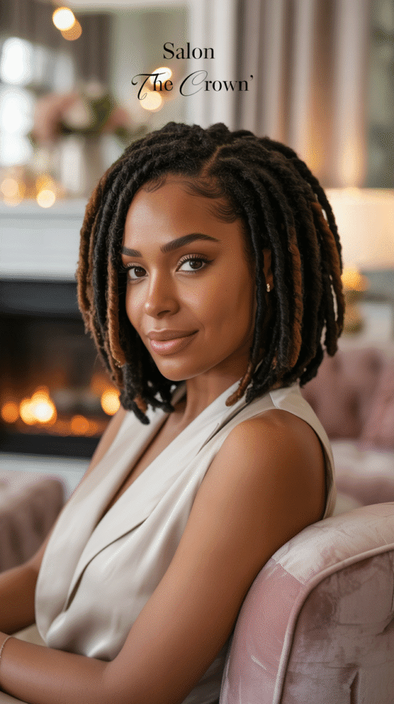 33 Elegant Winter Hairstyles for African American Women of All Ages 8 Faux Locs Bob