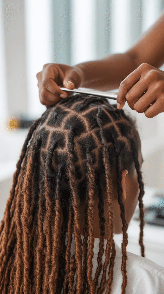 33 Chic Short Dreadlock Styles for Ladies That Stay in Style 31 Interlocked Locs Maintenance Style